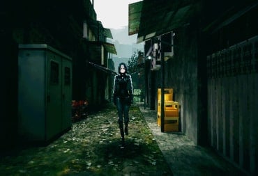 A character walking towards the camera in the first .45 Parabellum Bloodhound trailer