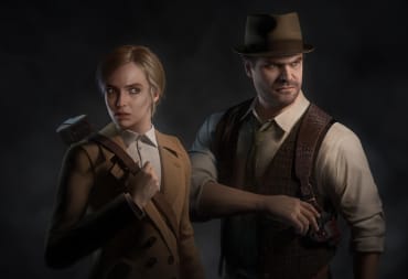 Edward Carnby and Emily Hartwood looking unsettled in Alone in the Dark