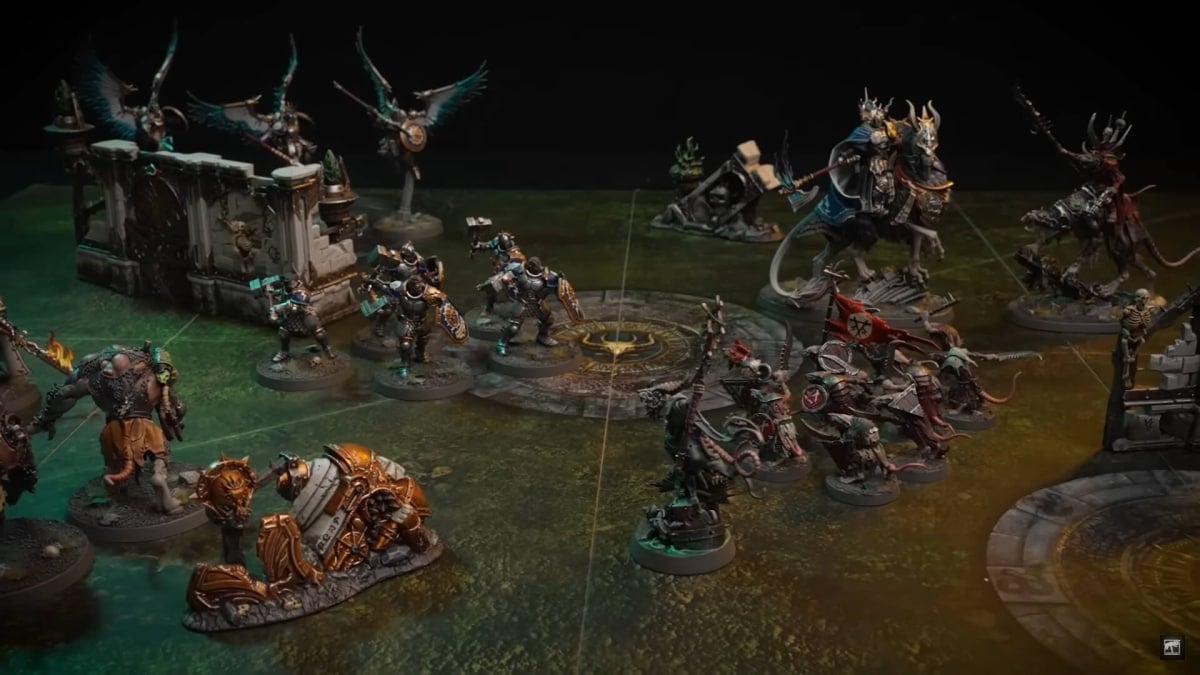 A game of Age of Sigmar Spearhead in progress.