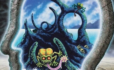 Promotional artwork of Island artwork from the Brain Dead Secret Lair Lands drop.