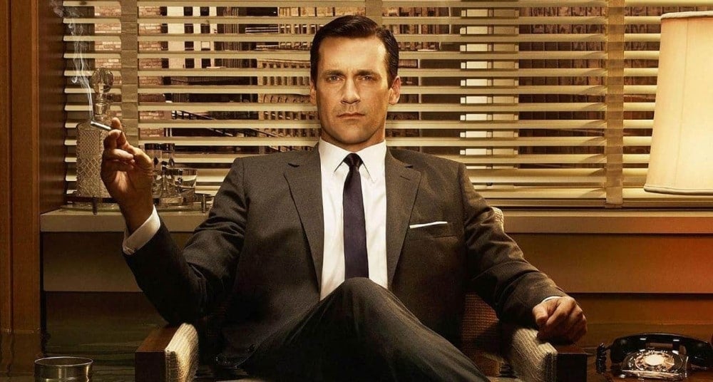 A promotional image of Jon Hamm as Don Draper on the show Mad Men.
