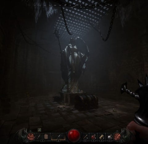Image of a Statue in Sinners End in the Game Dungeonborne