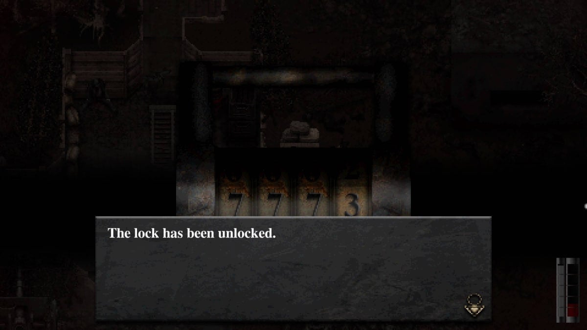 Using the Front Line Door Code in Conscript to Unlock the Door