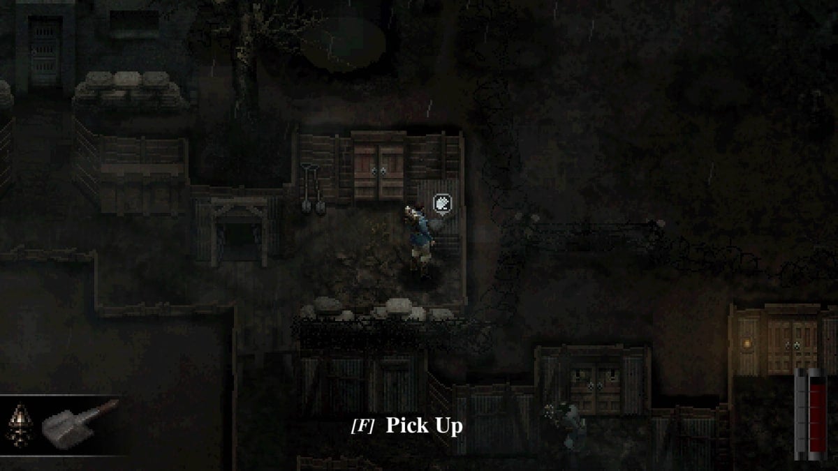 Picking up the Trench Shovel in Chapter 2 of Conscript