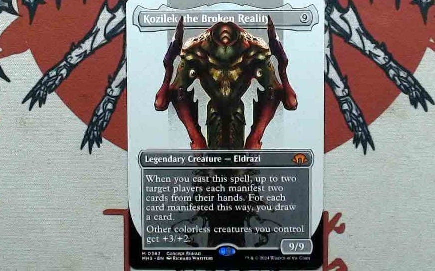 Kozilek the Broken Reality Borderless Concept Eldrazi