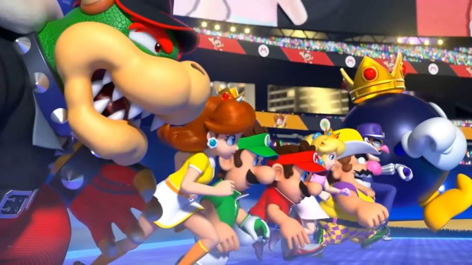 Mario Golf Super Rush characters running