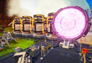 The Planet Crafter Portal Guide - Cover Image An Active Portal on an Outdoor Platform
